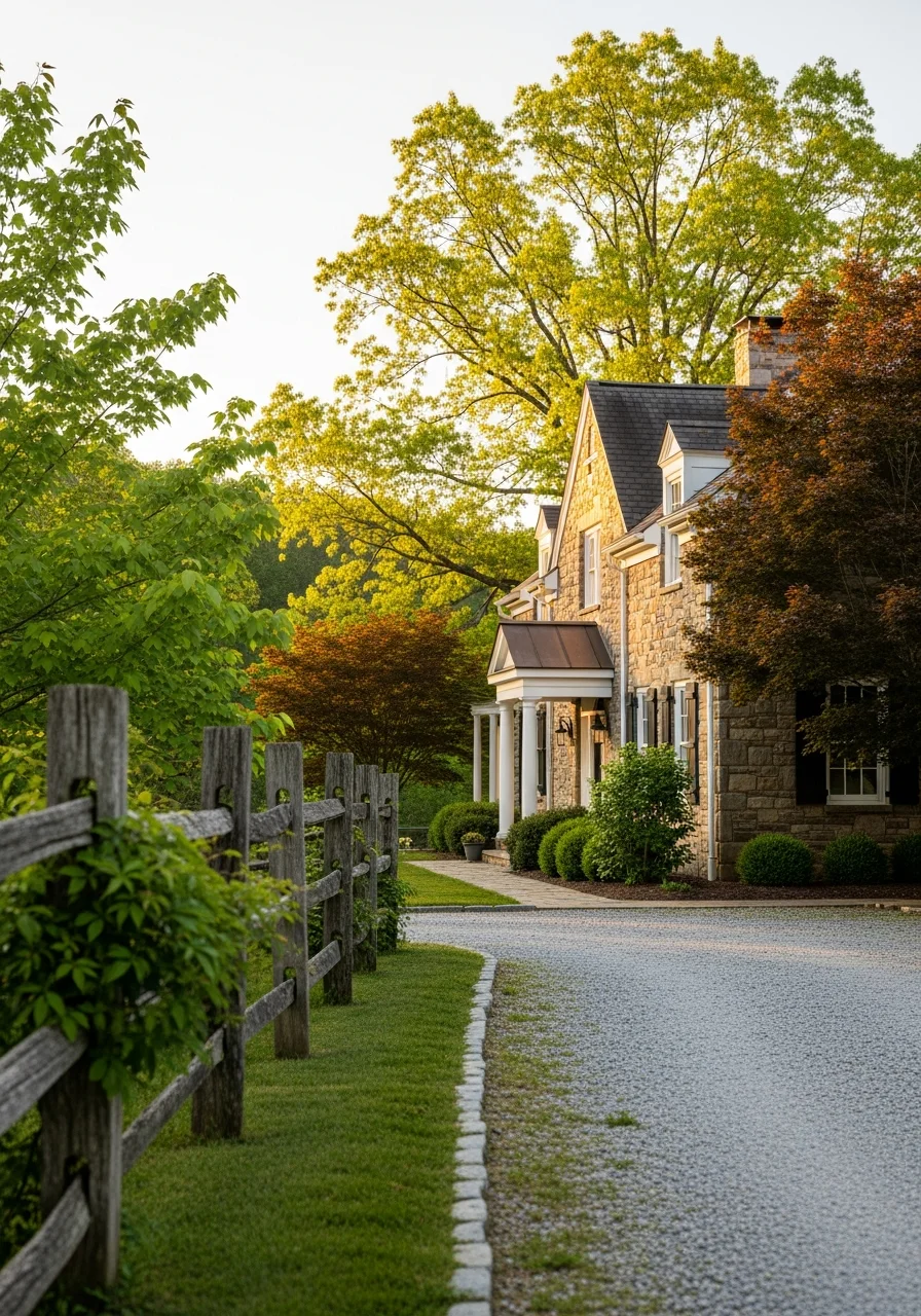 Close-up of a well-maintained Clarke County rural home with clear property access and natural surroundings.